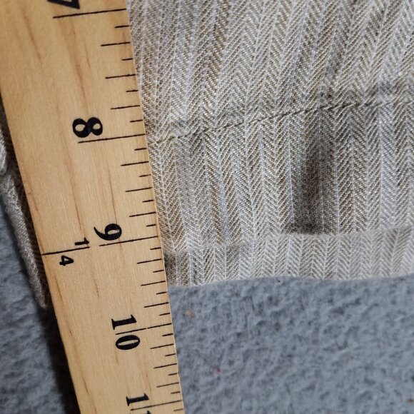 Tommy Bahama Linen Shorts Adult Large Beige Tweed Beach Summer Elastic Waist 9" - Picture 8 of 12